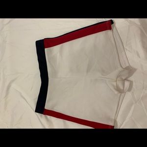 White Shorts W Stripes